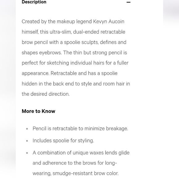 Kevyn Aucoin's Precision Brow Pencil In Ash Blonde High pigment self-sharpen NEW - Picture 6 of 11